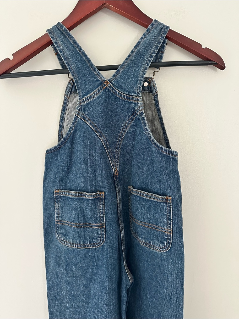 Carhartt Toddler Classic Blue Denim Overalls with Brass Hardware - Picture 3 of 7